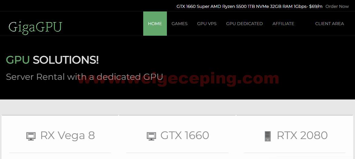 GigaGPU:英国GPU服务器 $49/月起步，16g内存/1T SSD大硬盘